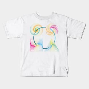 Futuristic hexagons in pastel Kids T-Shirt